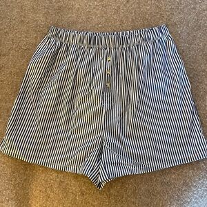 Donni Pop boxer in navy stripe. 100% cotton. Size S